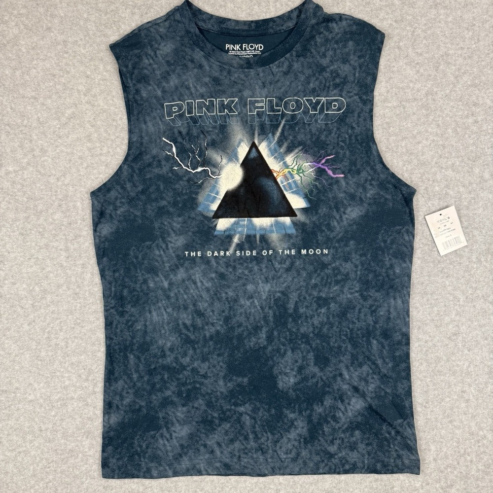 PINK FLOYD Dark Side Of The Moon Tie-Dye SLEEVELESS TANK TOP T-Shirt SMALL NEW